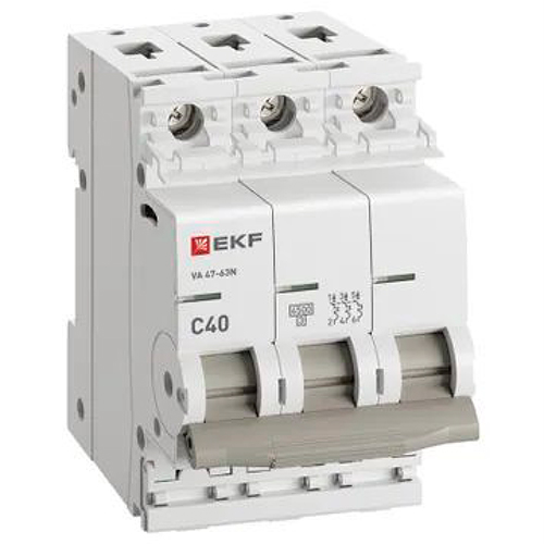 Автомат 3Р 40А C 4,5кА ВА47-63N EKF PROxima